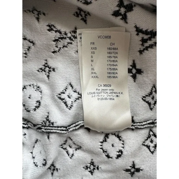 Louis Vuitton Black & White Gradient Monogram Sweater